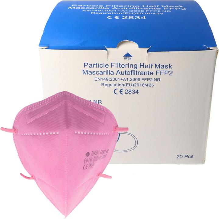 Actual product image AccuCell 20 pieces FFP2 mask pink 5-layer, certified according to DIN (FFP2, 20 x)