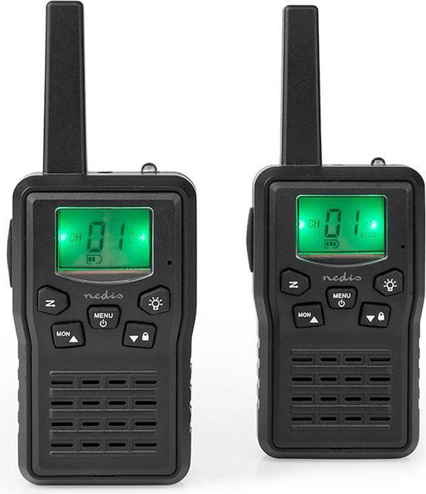 Produktbild Nedis Walkie-Talkie-Set 2 Hörer Bis zu 10 km Frequenzkanäle: 8 PTT / VOX Bis zu 6 Hours Ladestation (10 km)