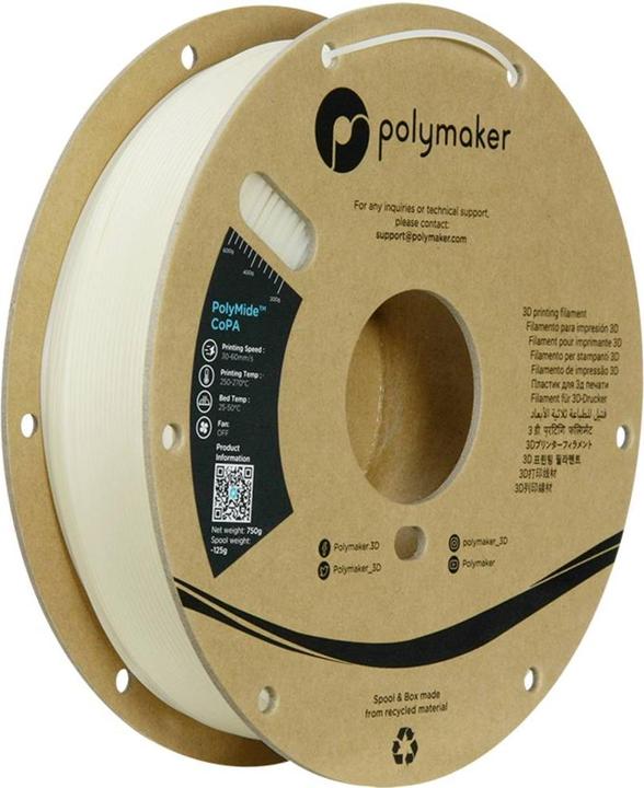Image du produit Polymaker Nylon CoPA 6/6-6 (Nylon, 1.75 mm, 750 g, Transparent)