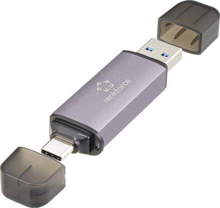 Produktbild Renkforce RF-CR-200 USB-Kartenleser Smartphone/Tablet USB-A (USB 3.1 Gen 1), US (USB, USB 3.1 Gen 1)