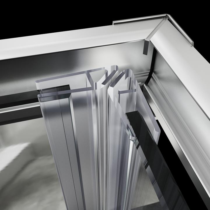 Produktbild SONNI Eck-Duschkabine 80*70*185 cm, ohne Duschwanne (120 cm, 120 cm, 185 cm)