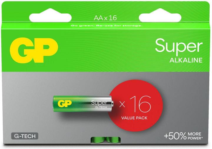 Image du produit GP Batteries Pile super alcaline GP, taille AA, LR6, 1.5V, 16-pack (16 pcs, AA)