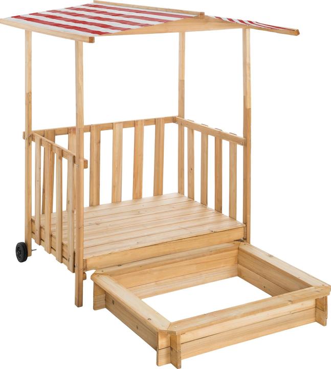 Produktbild tectake Sandkasten und Spielveranda mit Dach