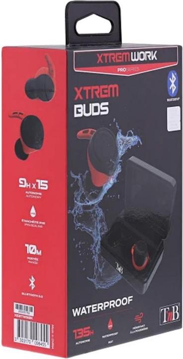 Image du produit T'nB Xtremework Ecouteurs intra-auriculaires IPX5,BT5.0,9h playtime,135h Batteriecase (pas de réduction du bruit, 9 h, Sans fil)