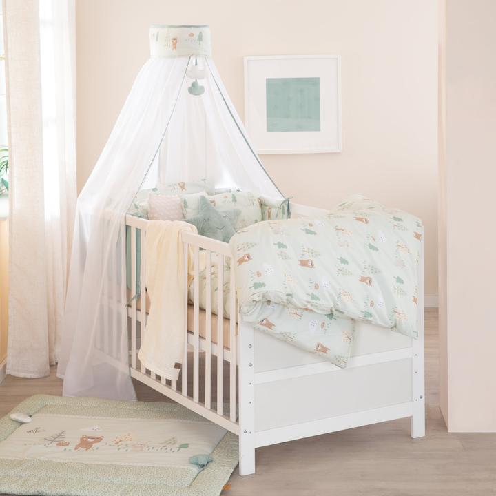 Produktbild Roba Kinderbettgarnitur 4-teilig Woodland Buddies (100 x 135 cm, 40 x 60 cm)