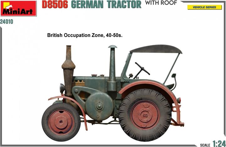 Image du produit 1:24 Tracteur allemand D8506 avec cabine. Toit de cabine