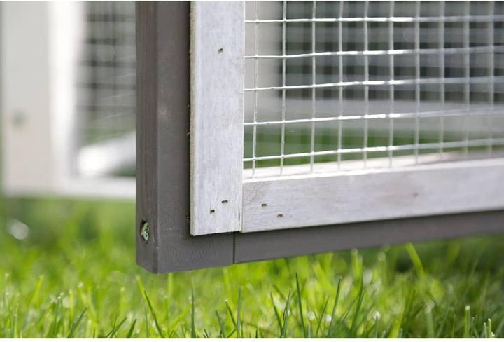 Actual product image Kerbl Rodent hutch Freetime Hatch, wooden house with free run, bitumen roof, replacement tray