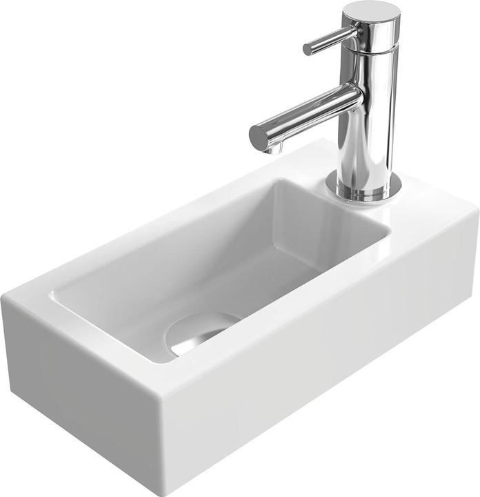 Produktbild Emke Waschbecken Reckiger Waschbecken Keramik Waschbecken Waschtisch Hängewaschbecken, Hahnloch Rech (1800 mm, 3650 mm)