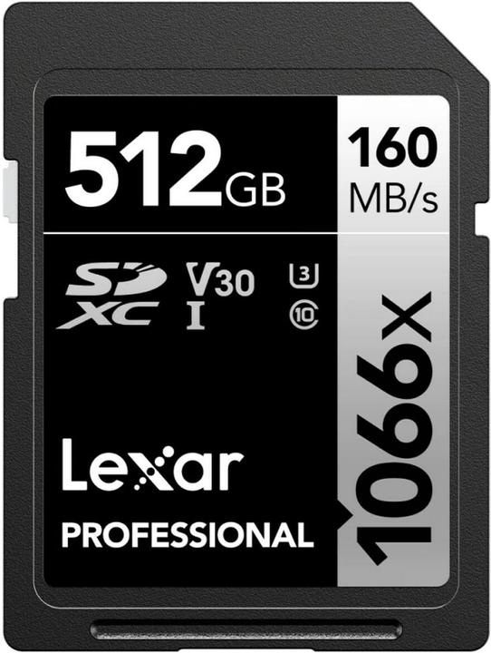 Immagine prodotto Lexar PRO 1066X SDXC U3 (V30) UHS-II R160/W120 512GB (512 GB, SDXC, U3, UHS-I)