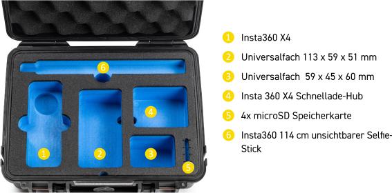 Produktbild B+W BW Outdoor Cases Type 1000 for Insta360 X4 (black) (X4)