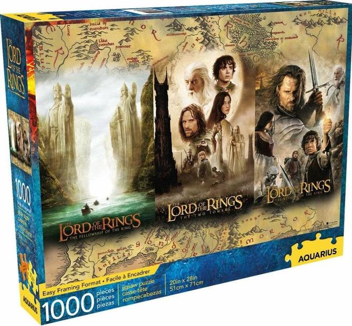 Actual product image Aquarius Lord of the Rings Triptych (Puzzle) (1000 pieces)