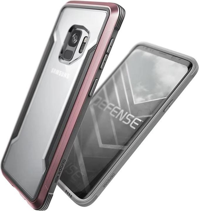 Produktbild Raptic Samsung Galaxy S9, /X-Doria Defense Shield Serie, Transparent mit Pinkem Rahmen (Samsung Galaxy S9)