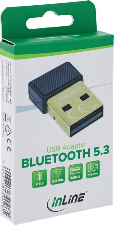 Actual product image InLine Bluetooth 5.3 USB Adapter (Transmitter & Receiver)