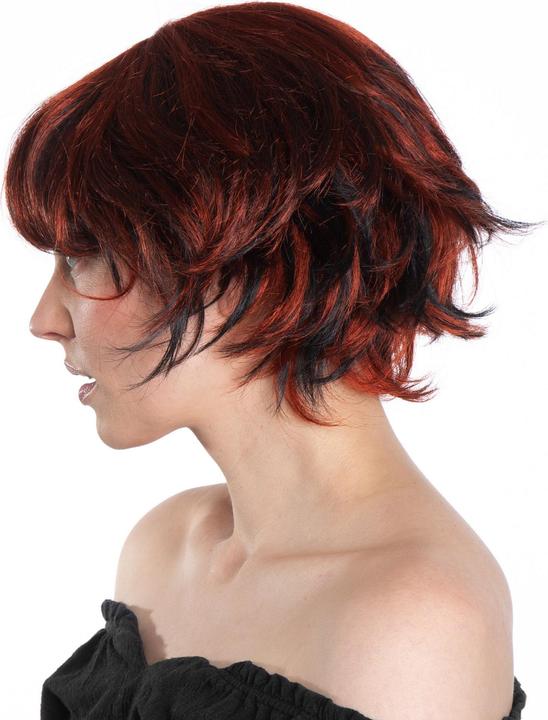 Produktbild Maskworld Shaggy Bob Perücke rot-schwarz