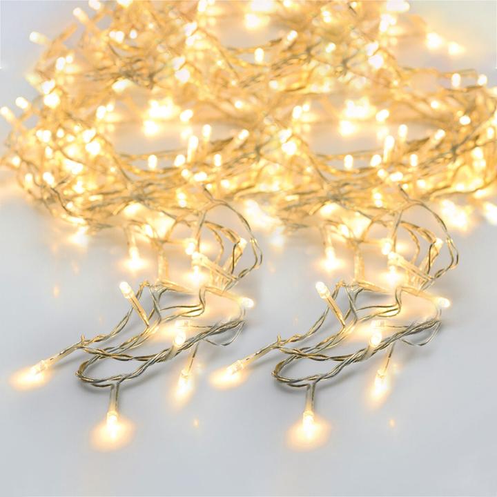 Immagine prodotto H & S Collection Set di 2 luci fiabesche a LED con 8 modalità di illuminazione e timer, 2,3 m, a batteria, IP44 (2.30 m)