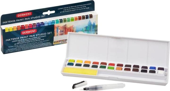 Actual product image Derwent Inktense Paint 24 Pan Palette (603054) (White)
