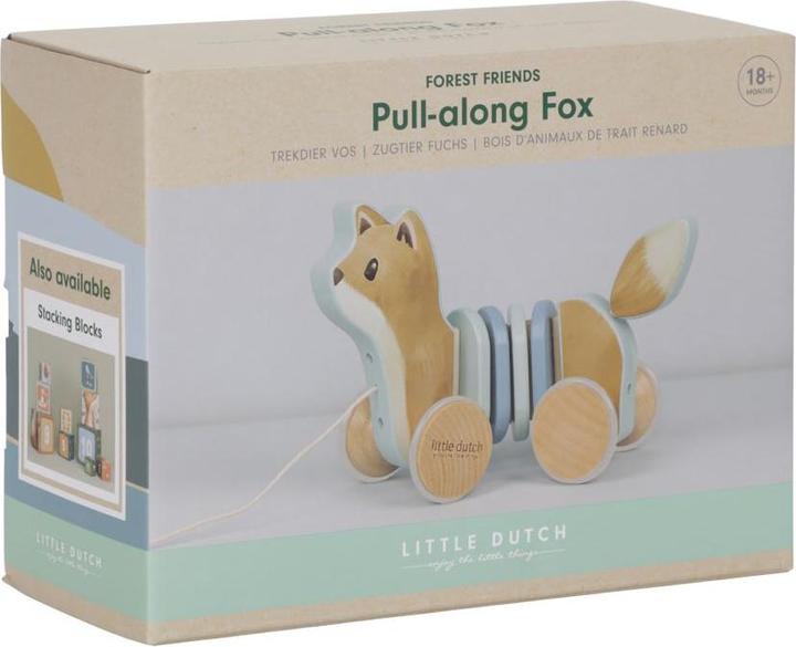 Actual product image Little Dutch Forest Friends fox pull-along toy