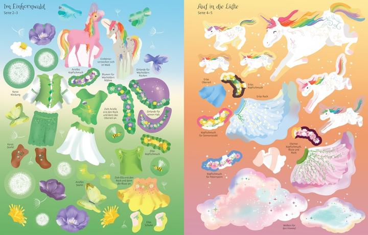 Immagine prodotto Il mio libro di adesivi per bambole da vestire: Unicorni arcobaleno