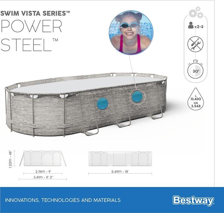 Actual product image Bestway Power Steel Swim Vista Series II (549 x 274 x 122 cm)