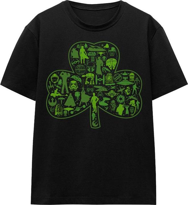 Actual product image Star Wars Unisex Adult Clover Icons St Patricks Day T-Shirt (XL)