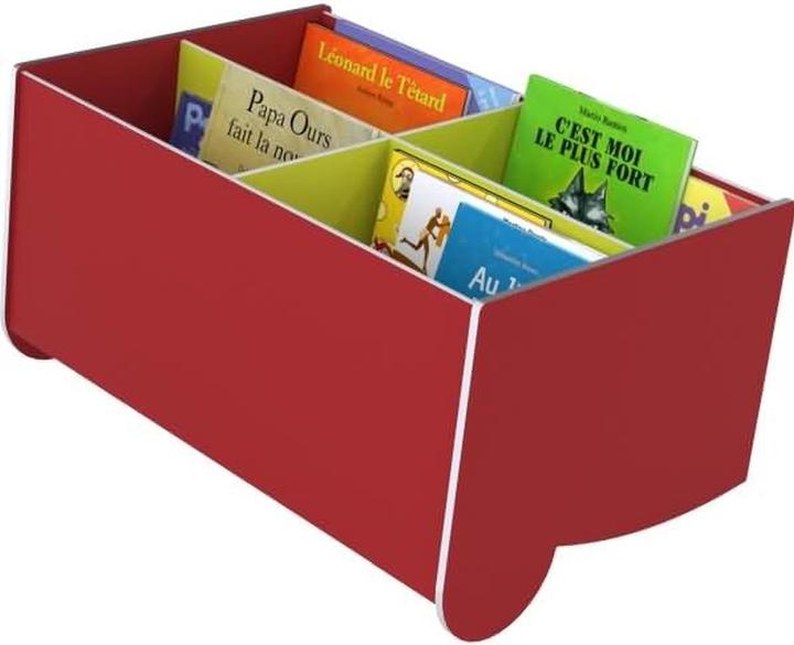Paperflow Inclined plastic textbook box red/yellow-green