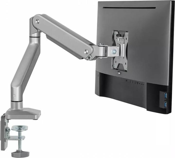 Actual product image Ergo Office Monitoriaus laikiklis aliuminis su dujine spyruokle, dviguba rankena, vesa 75x75 (Table, 32")