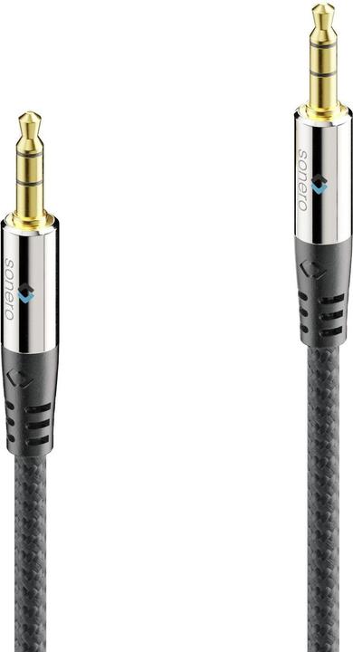 Sonero Câble audio jack 3,5 mm avec gaine en nylon 1 m (1 m, Jack 3,5 mm (AUX))