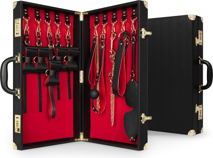Actual product image Bedroom Fantasies Bondage Suitcase 11 Pcs - PU Leather