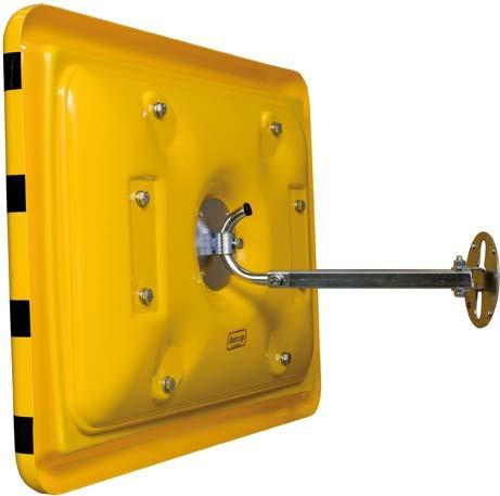 Actual product image Dancop Industrial mirror yellow/black 30x50 cm (30 x 50 cm)