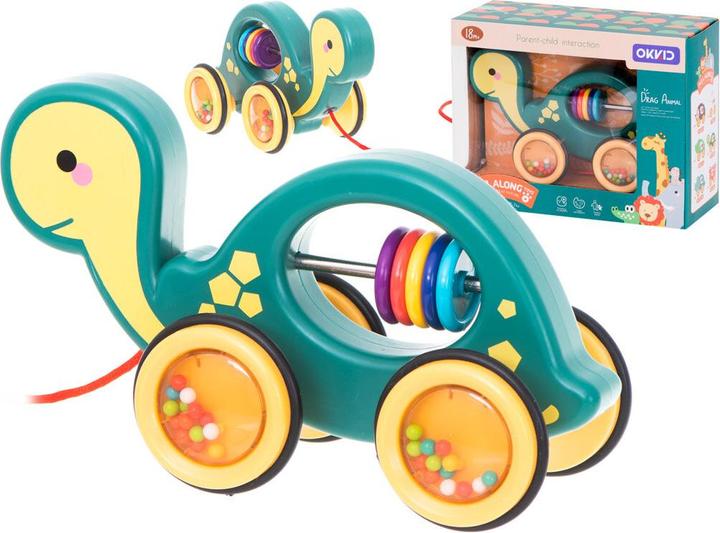 Actual product image Ikonka Wooden rattle on a string mobile toy fish