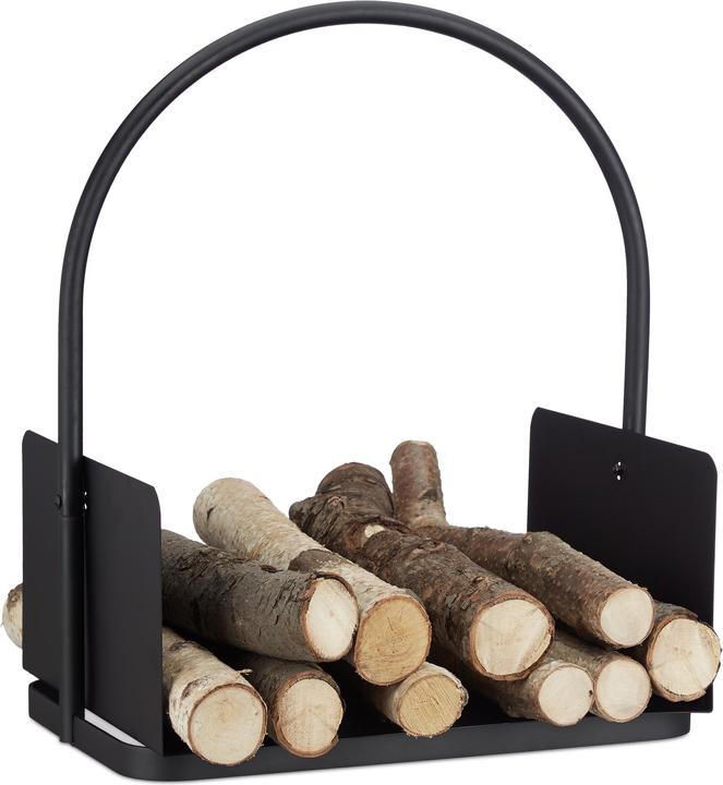 Relaxdays Fireplace wood basket (40.5 x 30 x 46.5 cm)