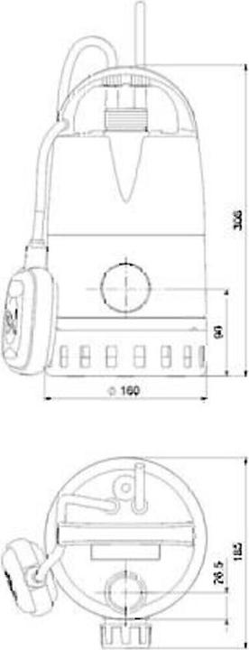 Actual product image Grundfos submersible pump UNILIFT CC5-A1 1X230V with float 96280966 (Basement pump)