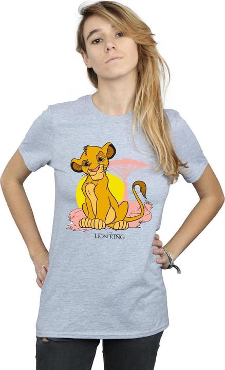 Actual product image Disney Womens/Ladies The Lion King Simba Pastel Cotton Boyfriend T-Shirt (L)