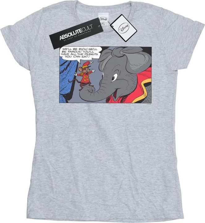 Actual product image Disney Womens/Ladies Dumbo Rich And Famous Cotton T-Shirt (L)