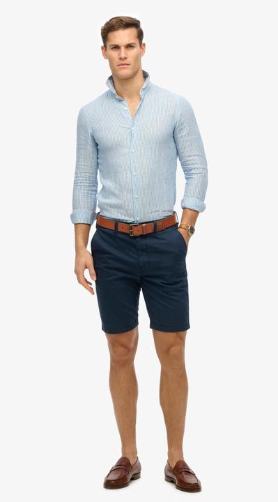 Produktbild Superdry VACATION L/S LINEN SHIRT Heren Overhemd (S)