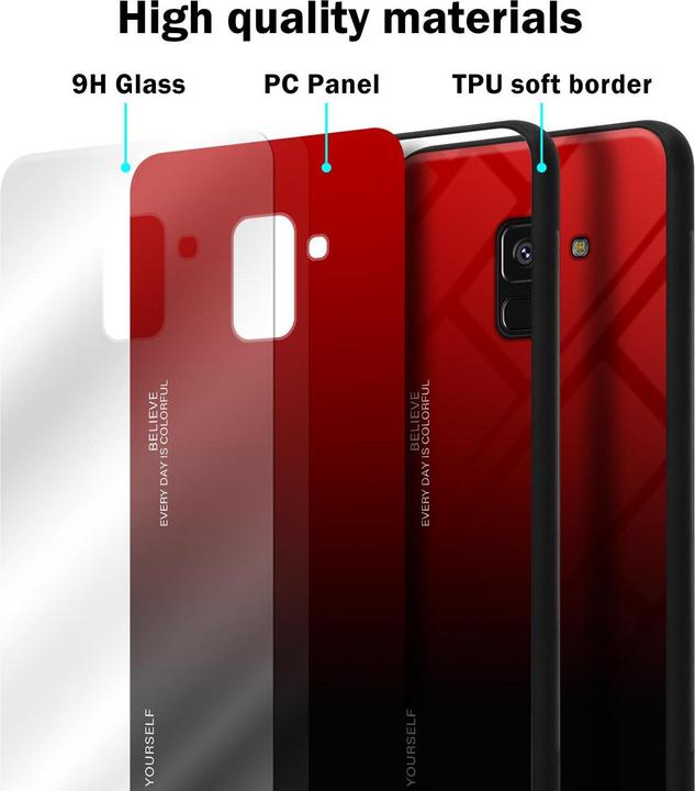 Actual product image Cadorabo TPU 2 colors glass cover (Samsung Galaxy A8 (2018))