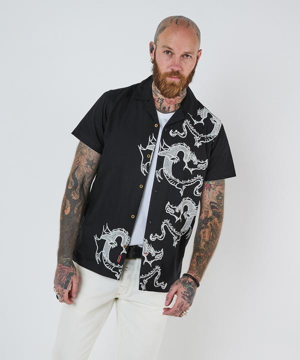 Actual product image Joe Browns Embroidered Dragon Short Sleeve Shirt (S)