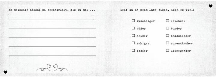 Actual product image Was ich an dir liebe – Warum du mei Herzle bisch (German, Alexandra Reinwarth, 2020)