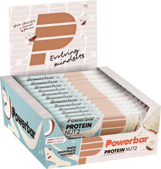 Produktbild Powerbar Protein Nut2 (Weisse Schokolade, Kokosnuss, 12 Stk., 540 g)