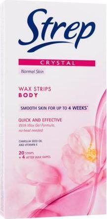 Strep Crystal Wax Strips Body Quick And Effective Normal Skin - Body Hair Removal Strips (20 x)