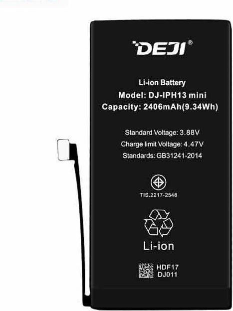 Actual product image DEJI Replacement battery 13 Mini normal capacity 2406mAh