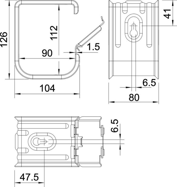 Produktbild OBO Bettermann Vertr Grip Sammelhalter 70x NYM3x1.5 2031 M 70 FS (Kunststoffkabelbinder, 30 mm, 1 Stk.)