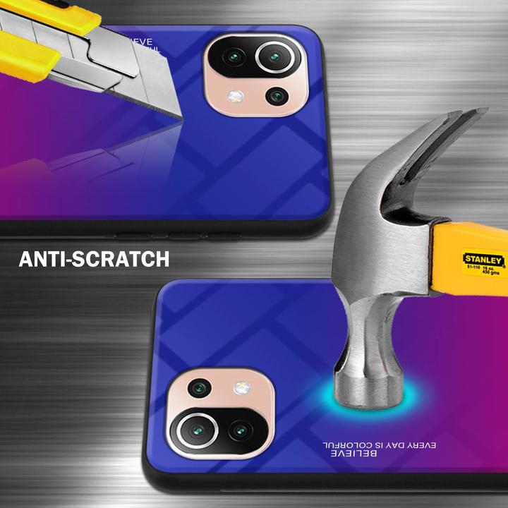 Productafbeelding Cadorabo TPU 2 Kleuren Glazen Hoesje (Xiaomi Mi 11 Lite, Xiaomi Mi 11 Lite 5G, Xiaomi Mi 11 Lite 5G NE)