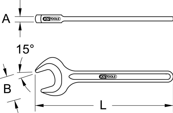 Produktbild KS Tools Einmaul-Kraftschlüssel (40 mm)