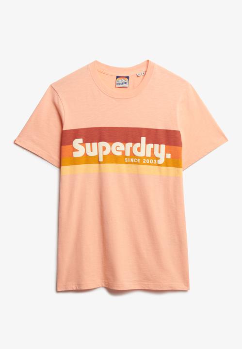Actual product image Superdry Terrain Logo Stripe Relxed Tee (S)
