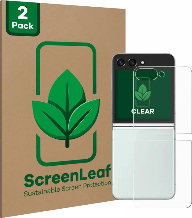 Immagine prodotto ScreenLeaf Pellicola protettiva sostenibile Pellicola protettiva dello schermo chiara trasparente (2 Pezzo/i, Samsung Galaxy Z Flip 5G)