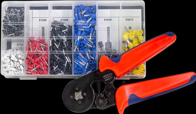 Actual product image LogiLink Wire end ferrule crimping pliers incl. 1200 wire end ferrules (180 mm)