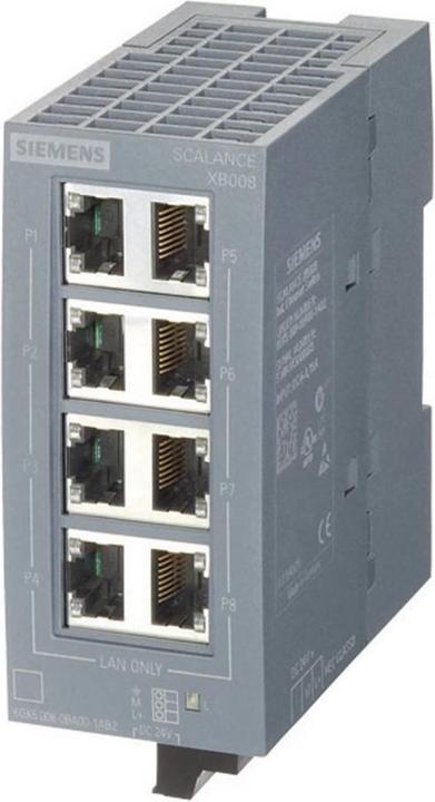 Actual product image Siemens PLC Ethernet switch XB008 (8 Ports)