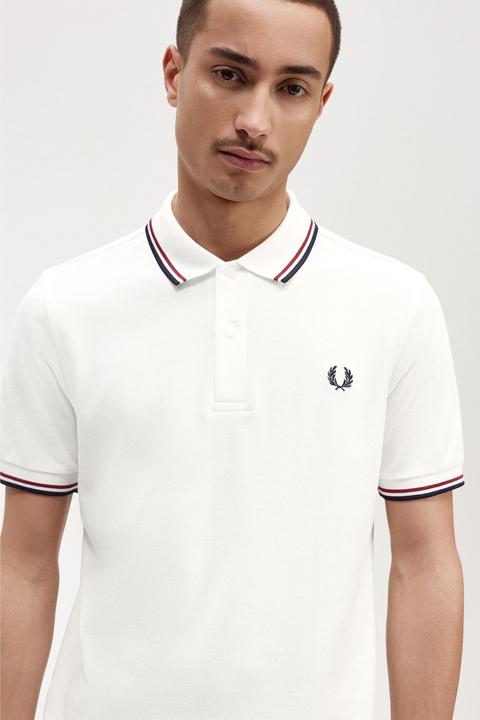 Immagine prodotto Fred Perry Twin Tipped Polo Shirt Short Sleeve Snow White (S)