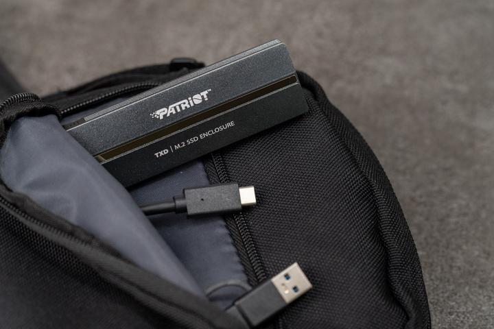 Actual product image Patriot TXD externí box USB 3.2 M.2 Gen2 NVMe SSD (M.2 2242, M.2 2230, M.2 2280, M.2 2260)